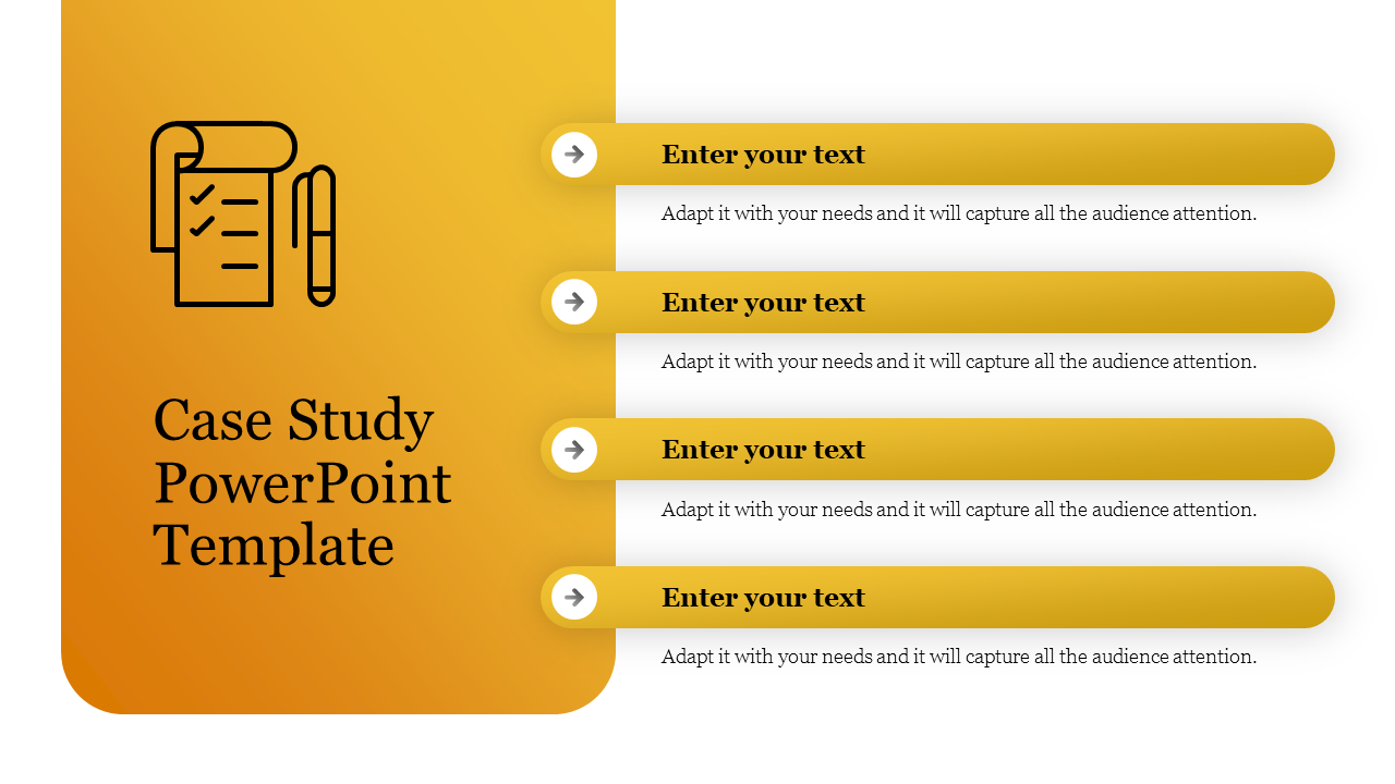 Case Study PowerPoint Template-4-Yellow